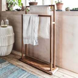 Graham and Green Acacia Wooden Towel Stand - thumbnail 2
