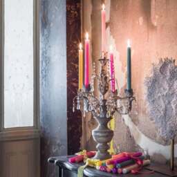Graham and Green Ornate Five Stem Candelabra