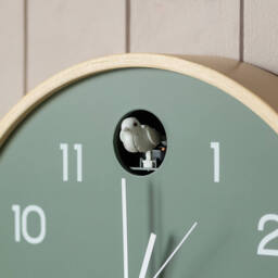 Graham and Green Round Birch and Green Wall Cuckoo Clock - thumbnail 2