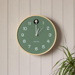 Graham and Green Round Birch and Green Wall Cuckoo Clock - thumbnail 3