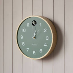 Graham and Green Round Birch and Green Wall Cuckoo Clock - thumbnail 4