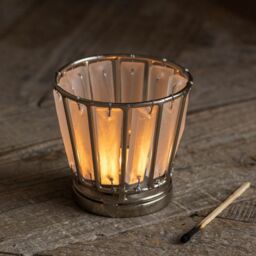 Graham and Green Frankie Frosted Glass Tealight Holder - thumbnail 1