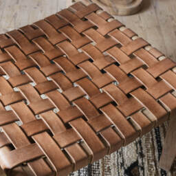 Graham and Green Corey Woven Leather Armchair - thumbnail 6