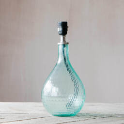 Graham and Green Sea Green Honeycomb Glass Lamp - thumbnail 2