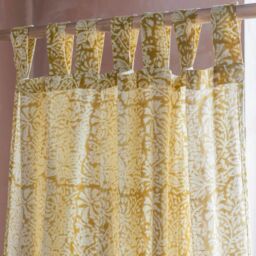 Graham and Green Ava Floral Block Printed Single Curtain - thumbnail 3