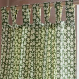 Graham and Green Ava Floral Block Printed Single Curtain - thumbnail 2