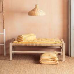 Graham and Green Yellow Candy Stripe Small Seat Mat - thumbnail 3