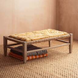 Graham and Green Yellow Candy Stripe Small Seat Mat - thumbnail 2