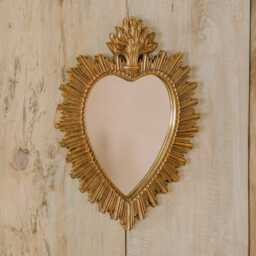 Graham and Green Gold Ex-Voto Heart Wall Mirror - thumbnail 2