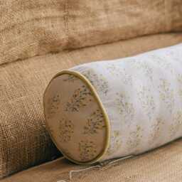 Graham and Green Amelia Hand-Block Printed Bolster Cushion - thumbnail 2