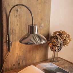 Graham and Green Steel Swan Neck Wall Light