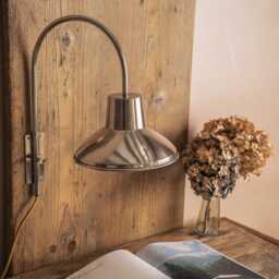 Graham and Green Steel Swan Neck Wall Light - thumbnail 2