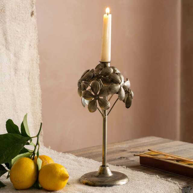 Graham and Green Bronze Floral Candle Holder - image 1