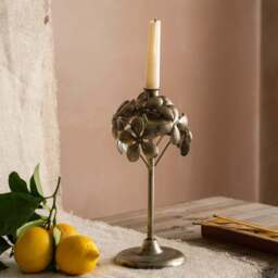 Graham and Green Bronze Floral Candle Holder - thumbnail 3
