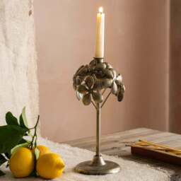 Graham and Green Bronze Floral Candle Holder