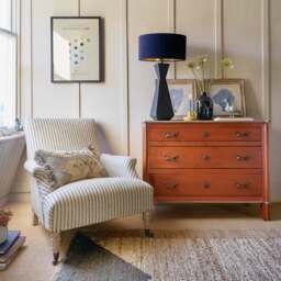 Graham and Green Chantilly Large Coral Patina Chest of Drawers