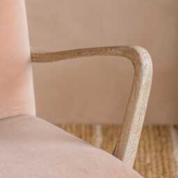 Graham and Green Ellis Rose Velvet Armchair - thumbnail 6