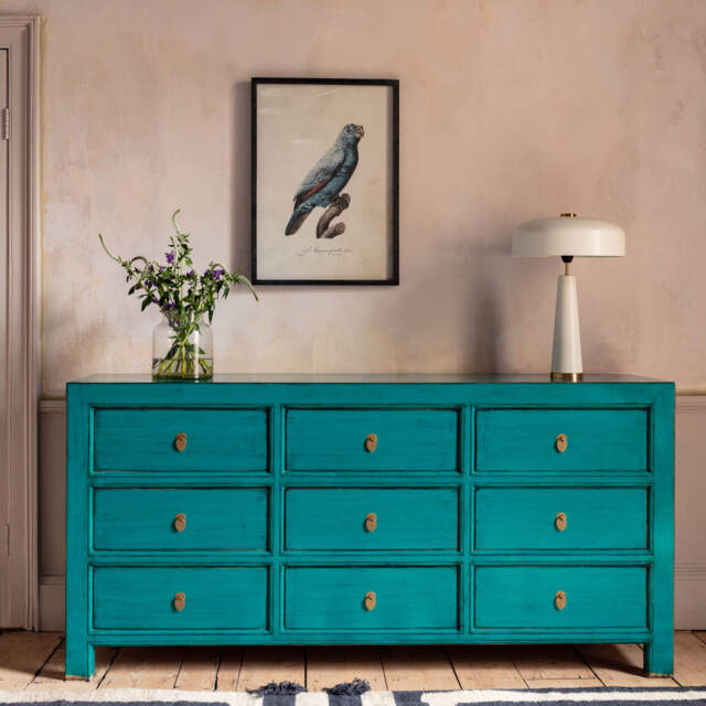 Graham and Green Leshan Peacock Chest of Drawers - image 1