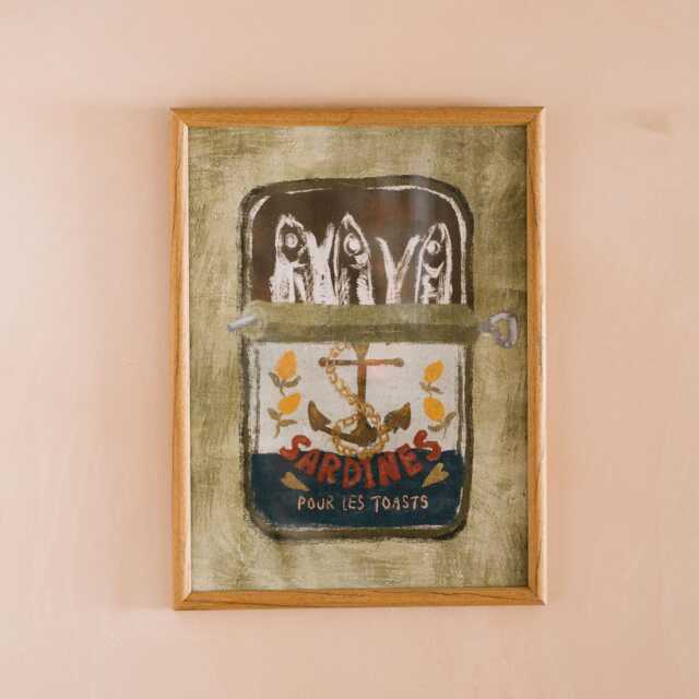 Graham and Green Sardines in a Tin Framed Wall Print - image 1