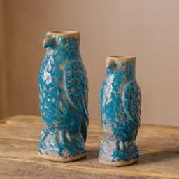 Graham and Green Set of Two Blue Parrot Vases - thumbnail 2