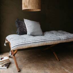 Graham and Green Charcoal Stripe Bed Roll - thumbnail 4