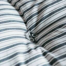 Graham and Green Charcoal Stripe Bed Roll - thumbnail 2
