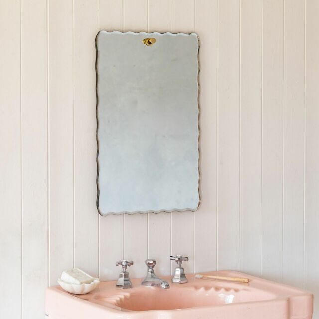 Graham and Green Durley Scalloped Rectangular Wall Mirror - image 1