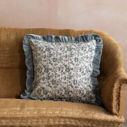 Graham and Green Calantha Hand-Block Printed Square Cushion - thumbnail 4