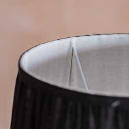 Graham and Green Black Pleated Straight Empire Lampshade - 10 inch - thumbnail 3