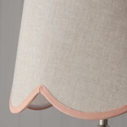 "Graham and Green 12"" Dusky Pink Scallop Lamp Shade" - thumbnail 2