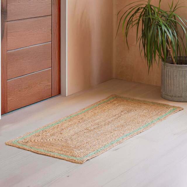 Graham and Green Sambourne Double Width Rosemary and Natural Jute Doormat - image 1