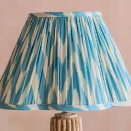 Graham and Green Sky Ikat Scallop Lampshade - 10 inch - thumbnail 2