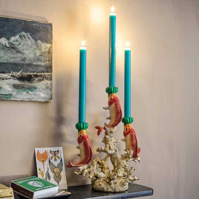 Graham and Green Goldfish on Coral Candelabra - image 1