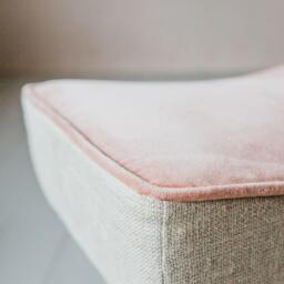 Graham and Green Audrey Rose Velvet Footstool - thumbnail 3
