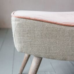 Graham and Green Audrey Rose Velvet Footstool - thumbnail 4