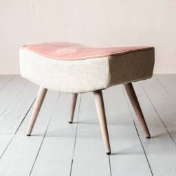 Graham and Green Audrey Rose Velvet Footstool - thumbnail 1