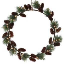 Graham and Green Pinecone & Berries Narrow Christmas Wreath
