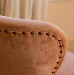 Graham and Green Ree Blush Velvet Cocktail Chair - thumbnail 5