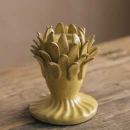 Graham and Green Yellow Artichoke Flower Candle Holder - thumbnail 2