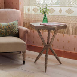 Graham and Green Hexagonal Natural Side Table - thumbnail 2