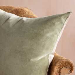 Graham and Green Thyme Velvet & Linen Backed Large Square Cushion - thumbnail 3