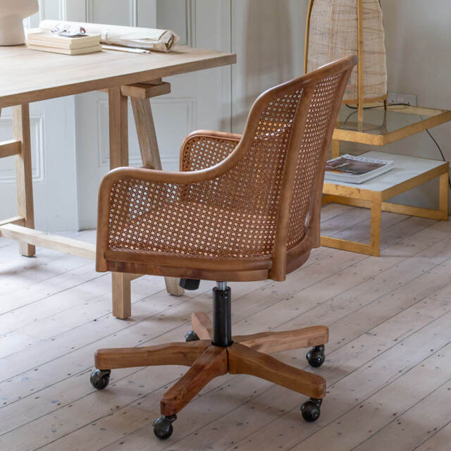 Graham and Green Lucien Wicker Office Chair - image 1