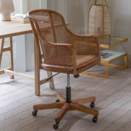 Graham and Green Lucien Wicker Office Chair - thumbnail 4