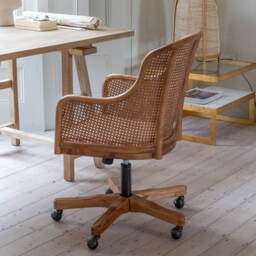 Graham and Green Lucien Wicker Office Chair - thumbnail 1