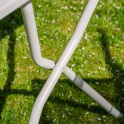 Graham and Green Seigle White Balcony Table and Two Chairs Set - thumbnail 3