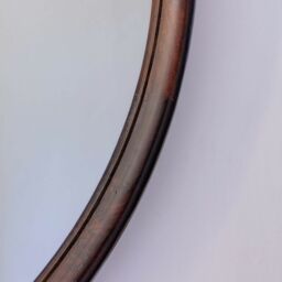 Graham and Green Walter Natural Wood Small Round Mirror - thumbnail 2