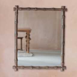 Graham and Green Hazel Bamboo Wall Mirror - thumbnail 1