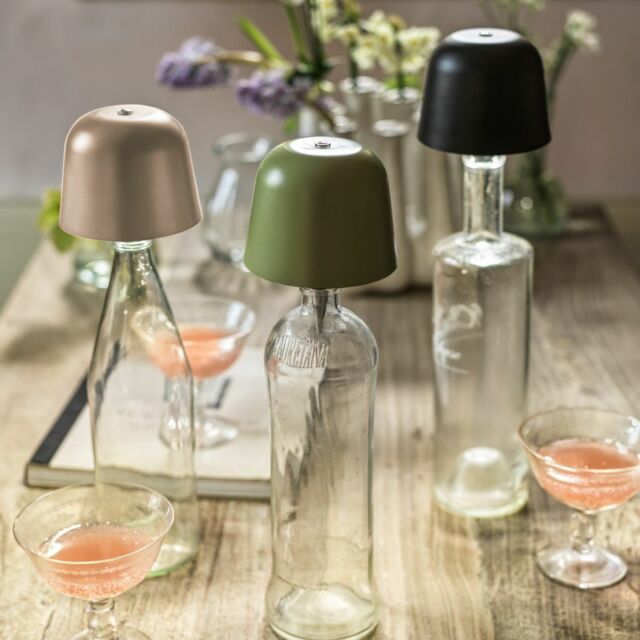 Graham and Green Grey LED Bottle Stopper Lamp - image 1