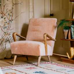 Graham and Green Lawrie Rose Velvet Armchair