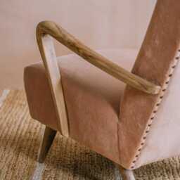Graham and Green Lawrie Rose Velvet Armchair - thumbnail 6